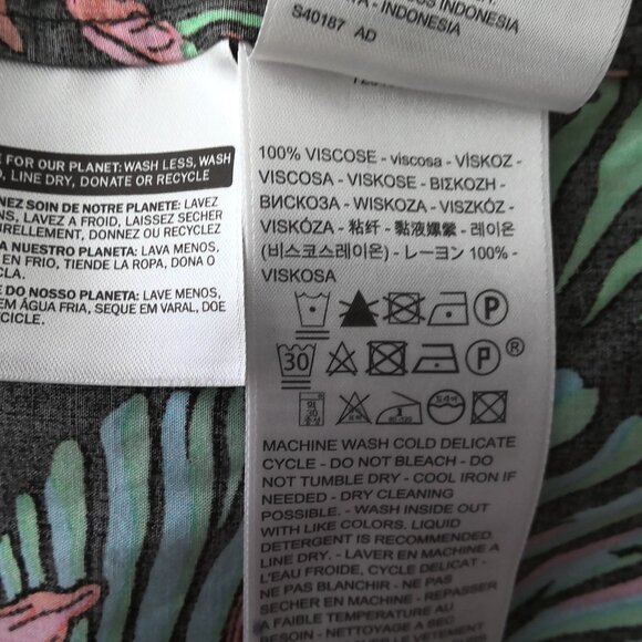 New Levis San Francisco Floral Top Peasant Flowy Tropical Off Shoulder   Plus 3X - Picture 5 of 5